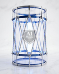 A-1 Music Transparent LED Dhol with Lights, Belt & Sticks