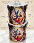 A-1 Music Radha Krishna Designer Conset Drum Set with SS Stand, Bag & Sticks