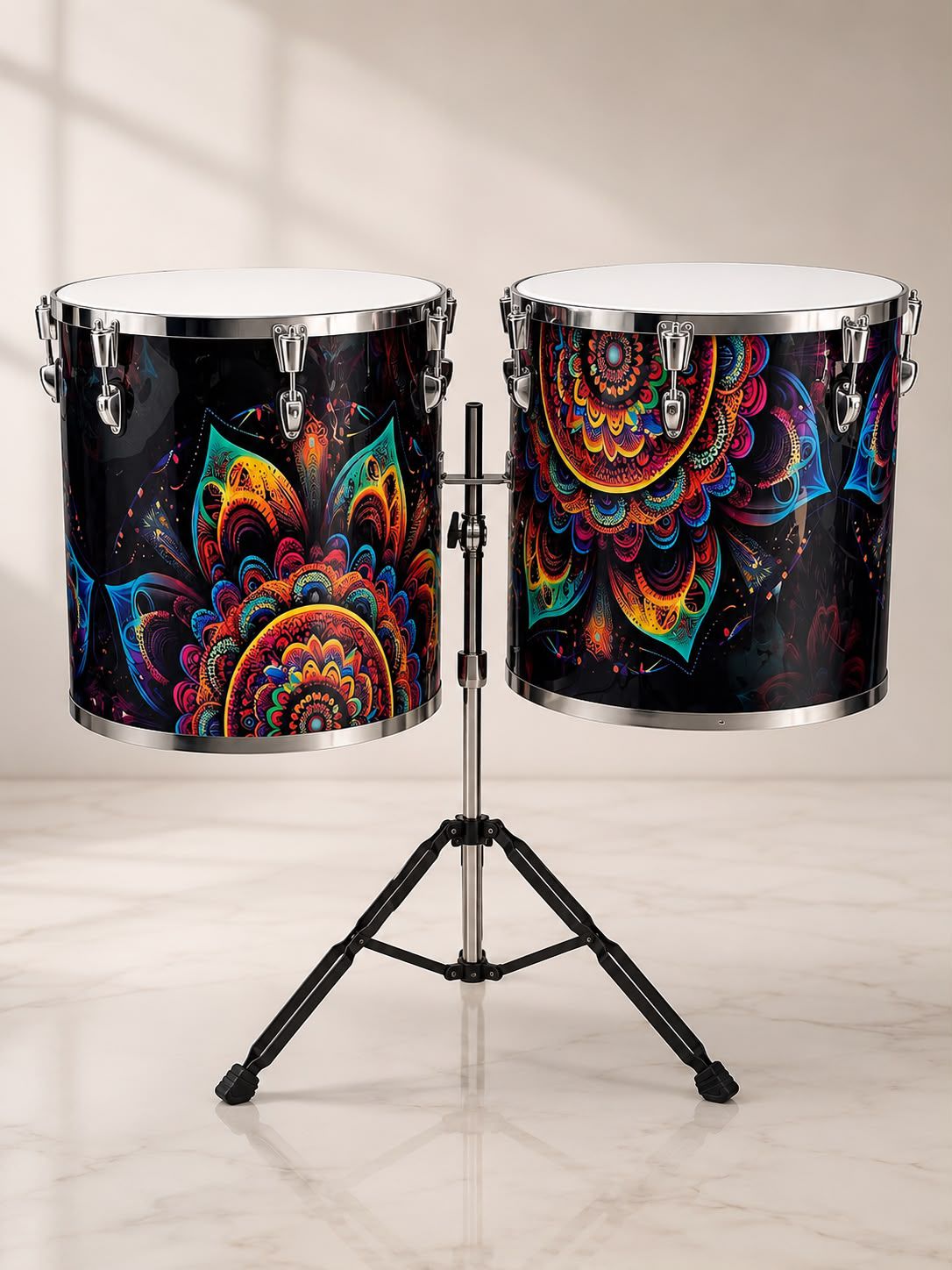 A-1 Music Aluminium Conset Drum Set with SS Stand, Bag & Sticks